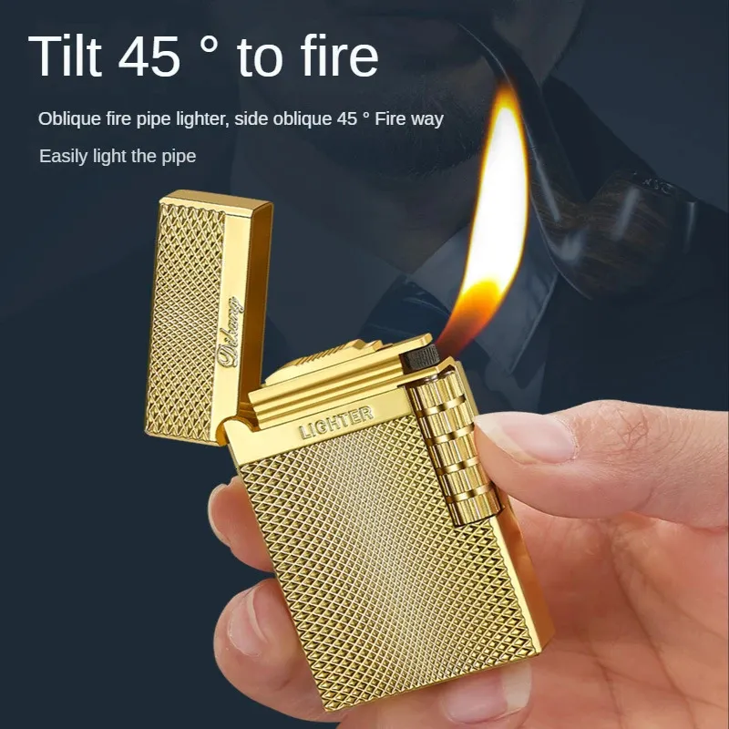 cigarette lighter stylish Butane Torch Lighter Metal Flint Wheel Windproof Sky Blue for Cigarette Use  from Dhgate Lighters