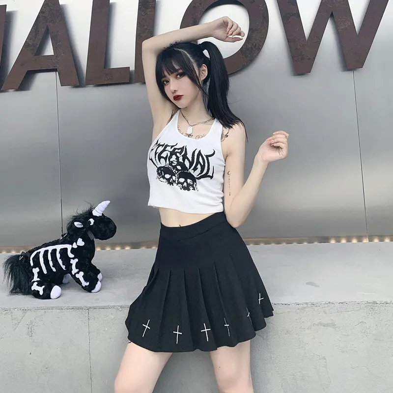 Womens Tanks Camis Gothic Emo Girl Camisole Top Digital Printing