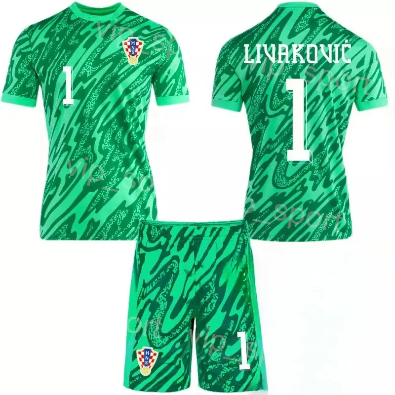 Goalie Long Sleeve Soccer Jersey Set 12 Ivo Grbic Croatia