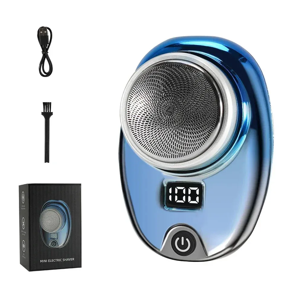Electric Razor Without Blade Portable Mini Electric Razor: Waterproof Cordless Digital Charging ...