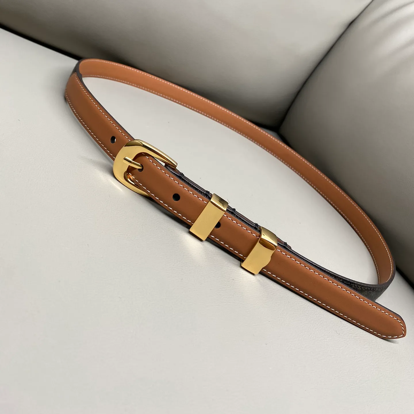 Black Belt Gold Buckle Womens Leather Waist Belt: Stylish Designer