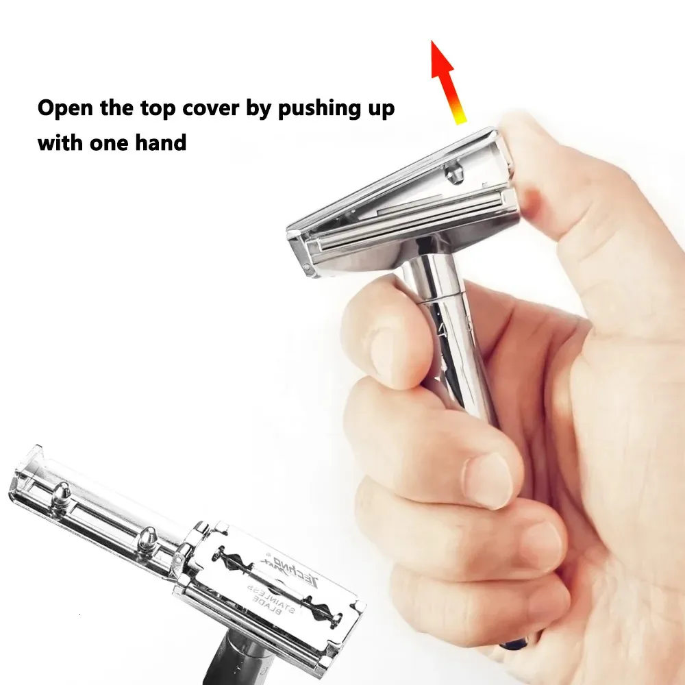 Two Sided Razor Double Edge Shaving Razor, Classic Adjustable Safety Razor For Men ...