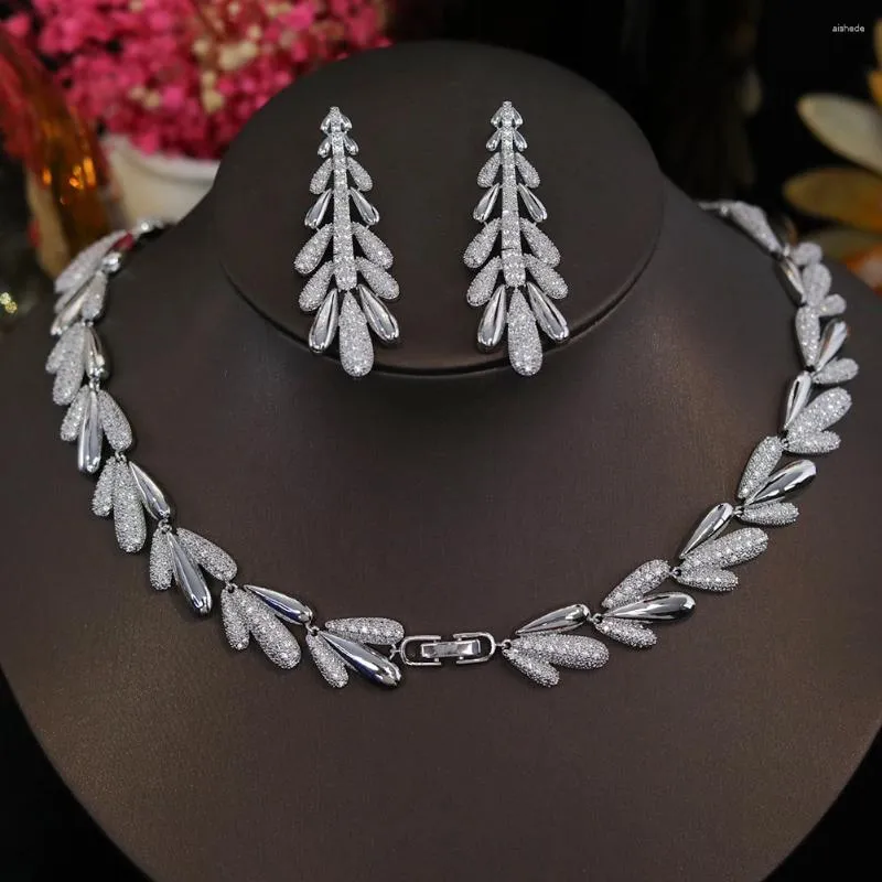DHgate.com:Luxury 2-Piece Silver Color Cubic Zirconia