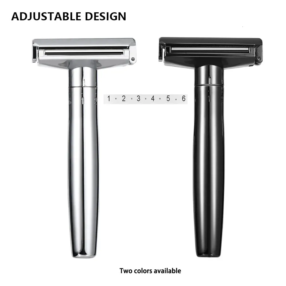 Two Sided Razor Double Edge Shaving Razor, Classic Adjustable Safety Razor For Men ...