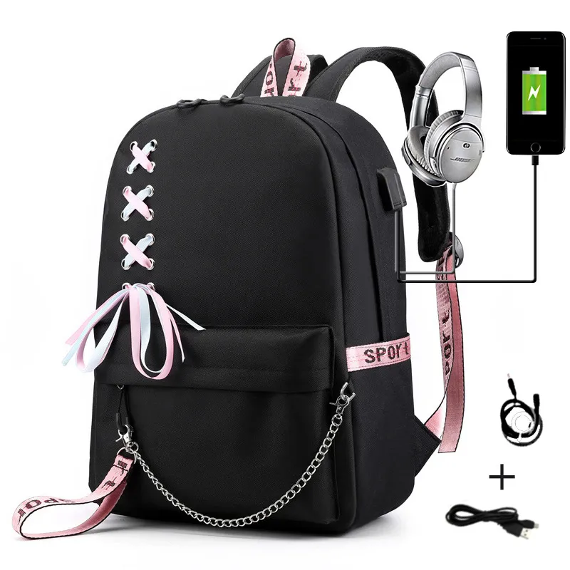 Large Capacity Laptop Backpack for Ladies USB Charging Travel School Bag  Shop Now!