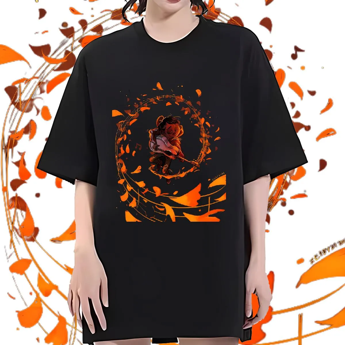 Unisex Oversized Anime Graphic T Shirt With Petal Sleeves – Cotton ...