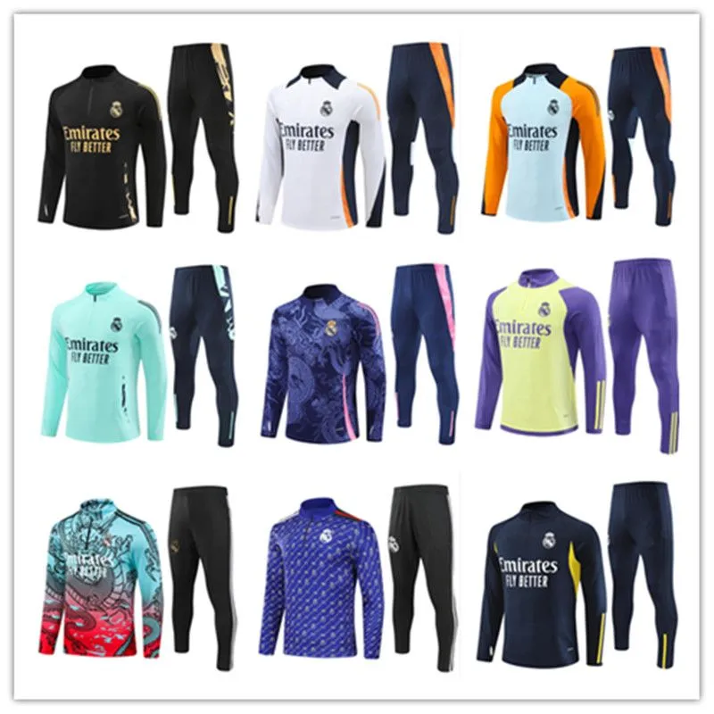 Real Madrid サッカーウェアセット 24-25 Real Madrid Kids Soccer Kit, Breathable Training Suit, Vini