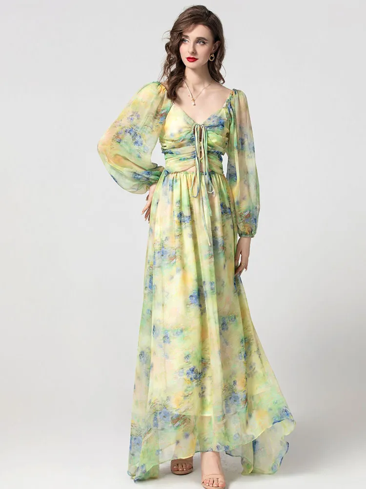 women empire waist dresses Beige Linen Dress with Empire Waist main image 1