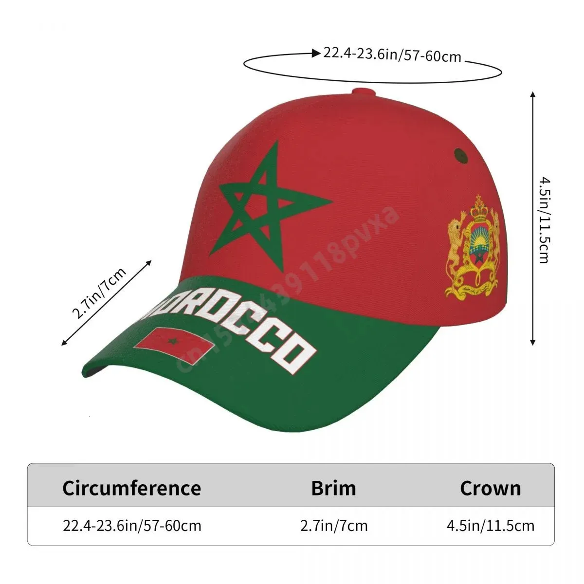 Morocco Flag Baseball Cap - Unisex Adjustable Hat For Daily Wear, Sports, And Outdoor Activities (Black)