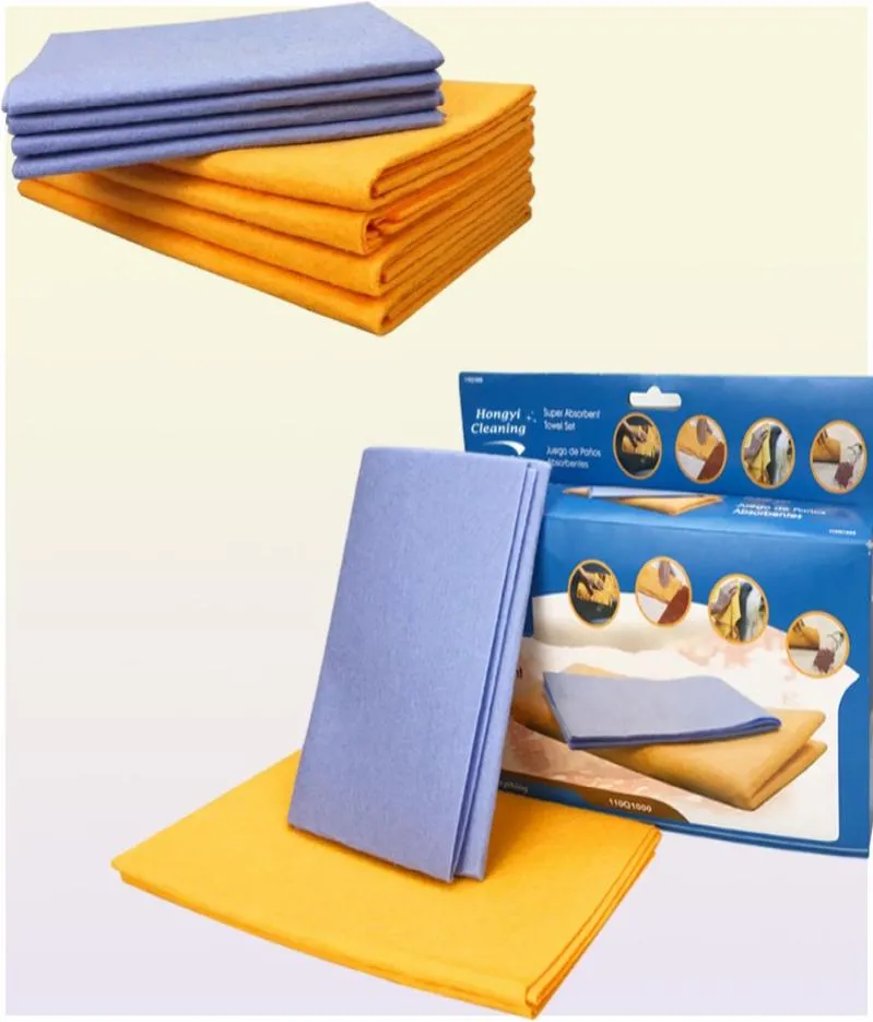 TCHY 8-Piece Nonwoven Shamwow Absorbent Dish Cloth Antigrease Washing ...