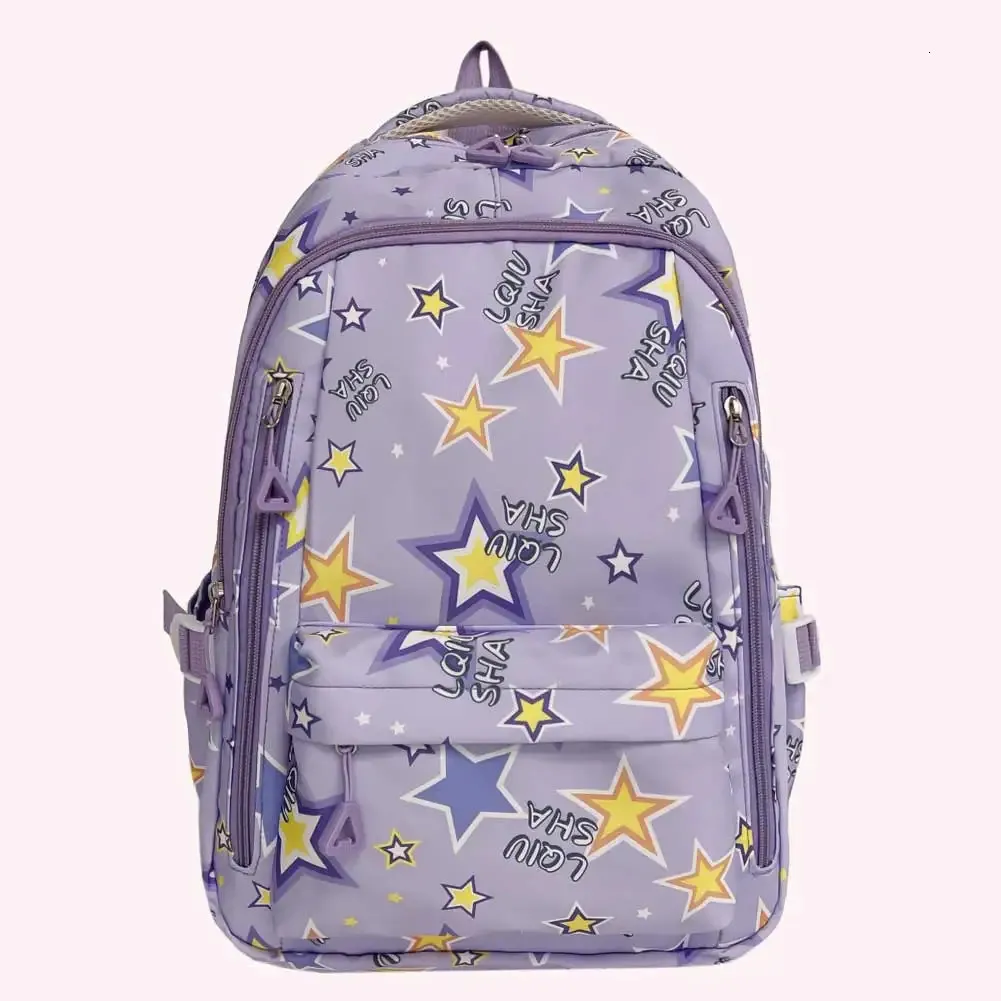 Y2K Aesthetic Star Backpack for Teen Students - Large