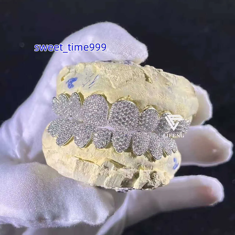 Tiffany & Co Inspired Iced Out Moissanite Grillz for Men: 925 Sterling ...