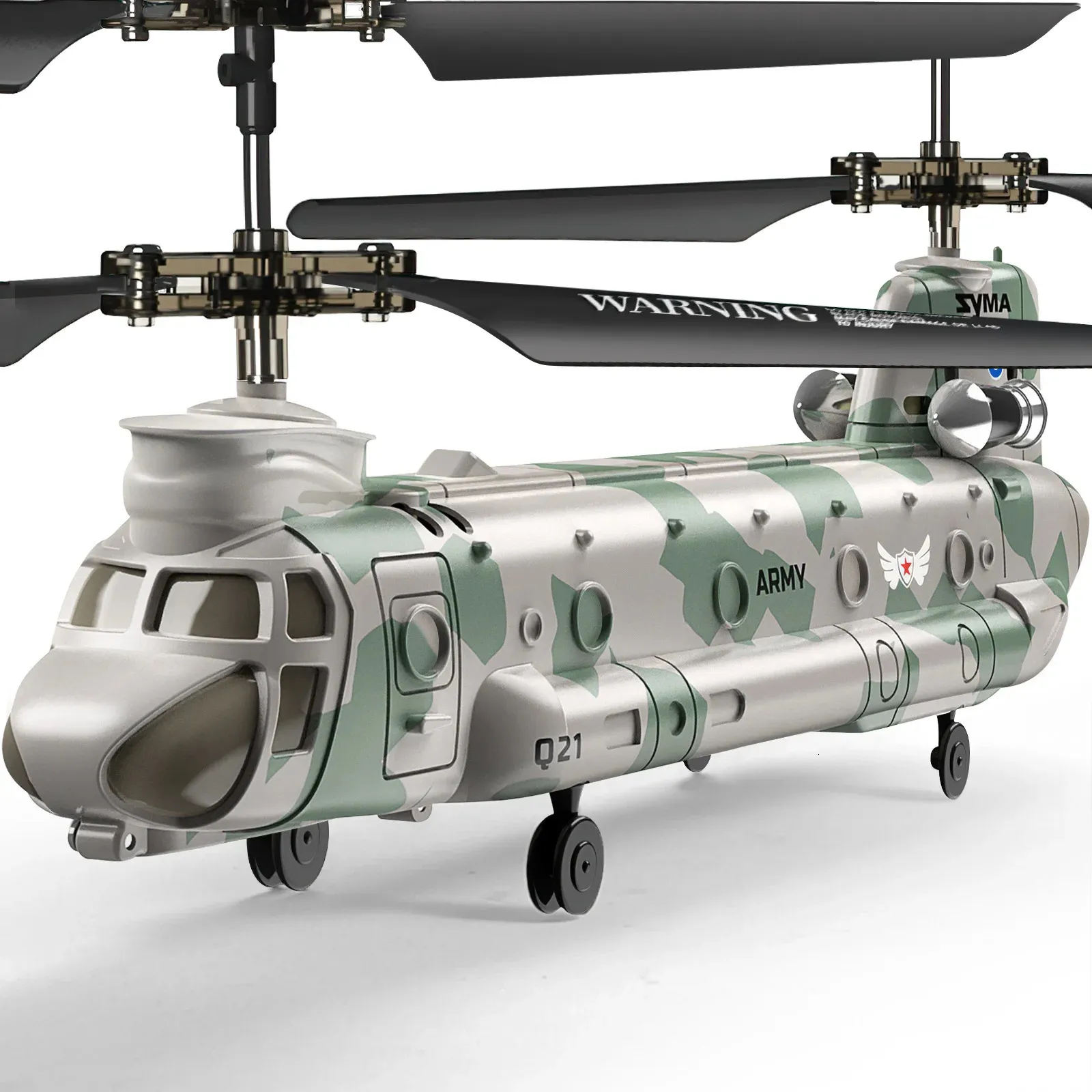 SYMA Q21 Camouflaged Chinook RC Military Helicopter w/Camera for