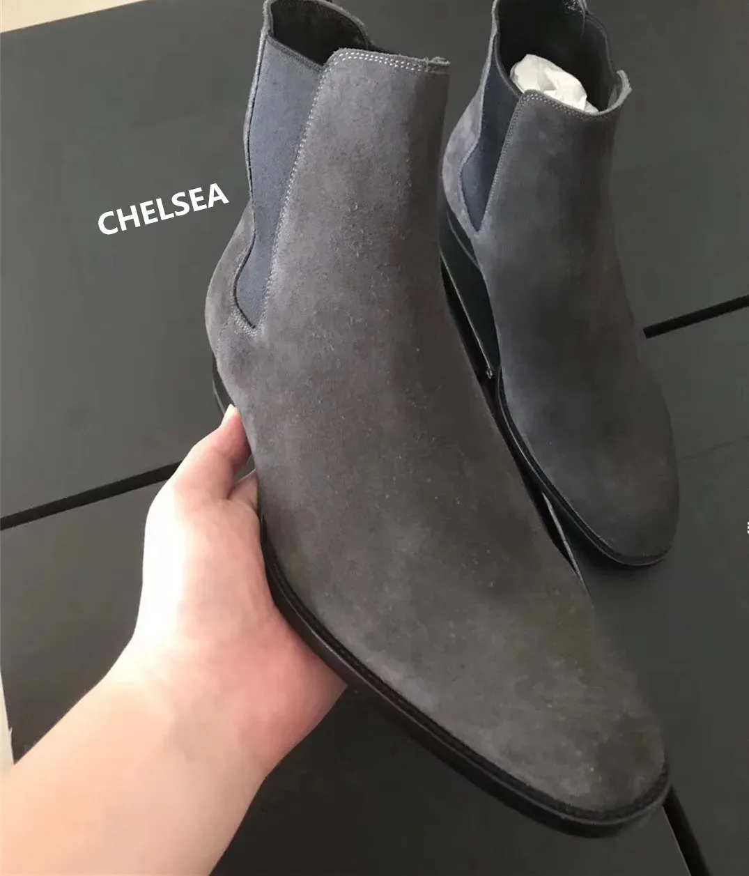 Cizme casual de calitate pentru bărbați, la modă, stil vintage, cu rochie clasică de cowboy, 240703_voghion.com