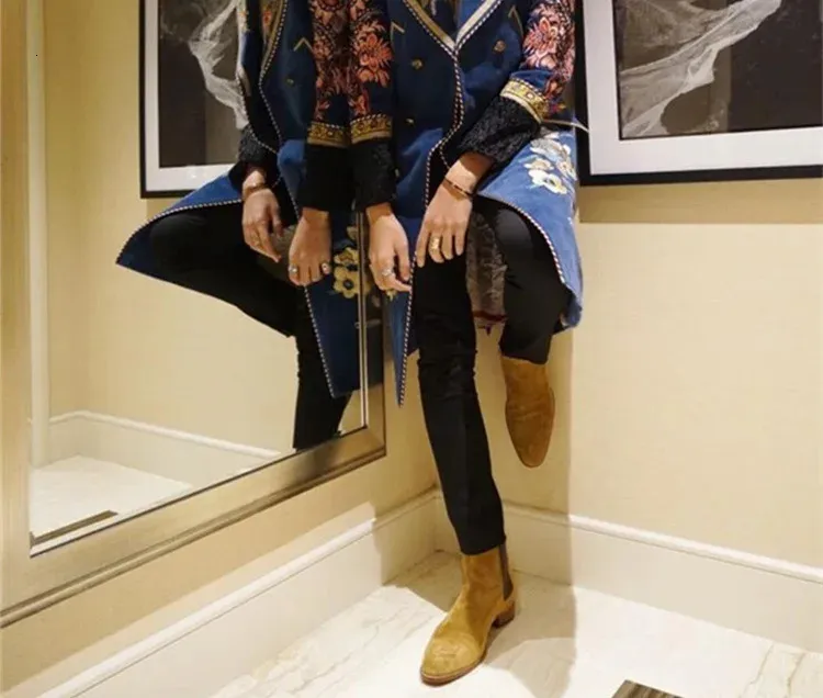 Cizme casual de calitate pentru bărbați, la modă, stil vintage, cu rochie clasică de cowboy, 240703_voghion.com