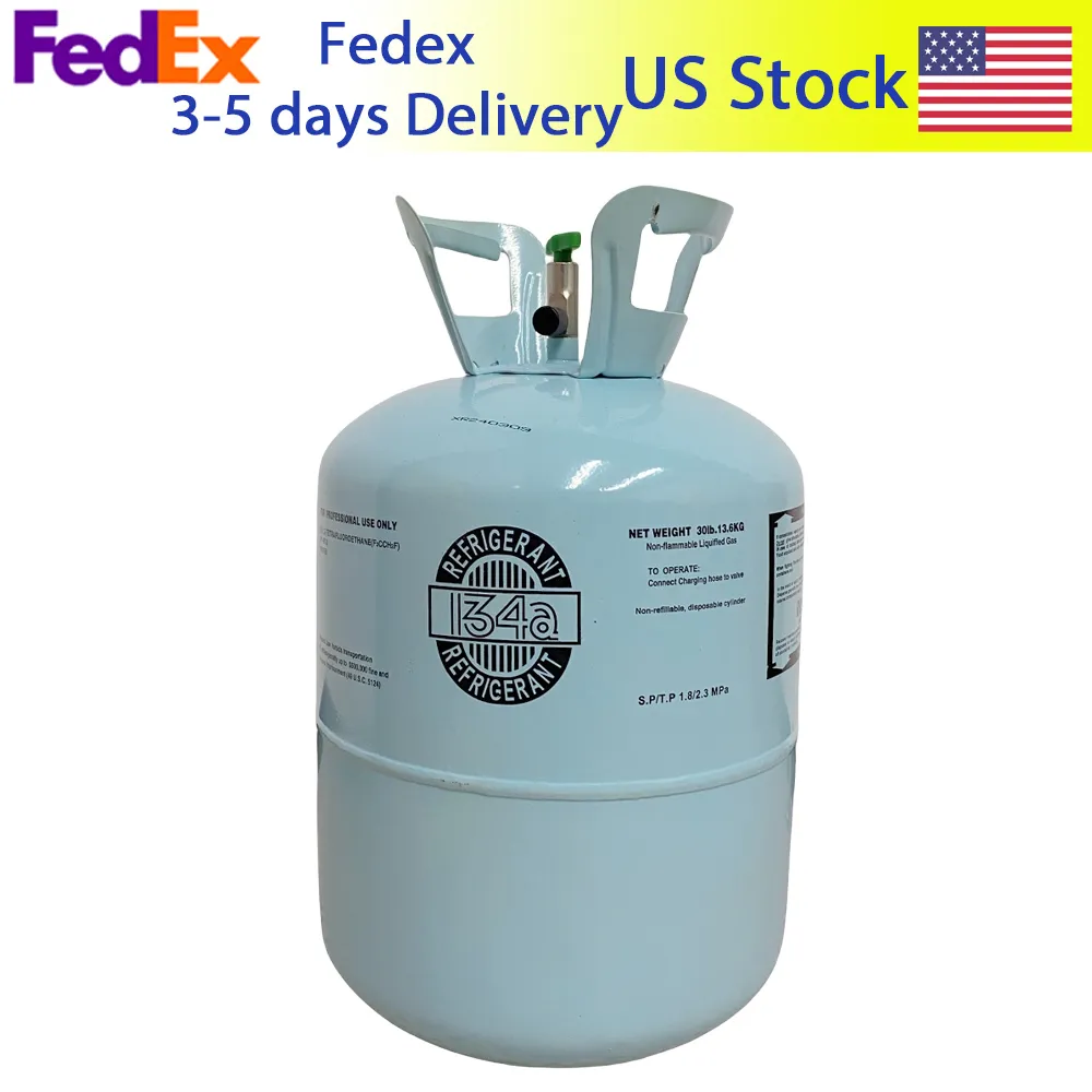 R134A Refrigerant Freon - 30LB Steel Cylinder for Home & Auto AC ...