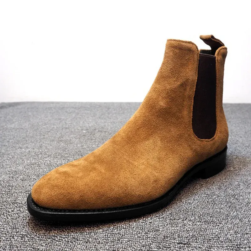 Cizme casual de calitate pentru bărbați, la modă, stil vintage, cu rochie clasică de cowboy, 240703_voghion.com