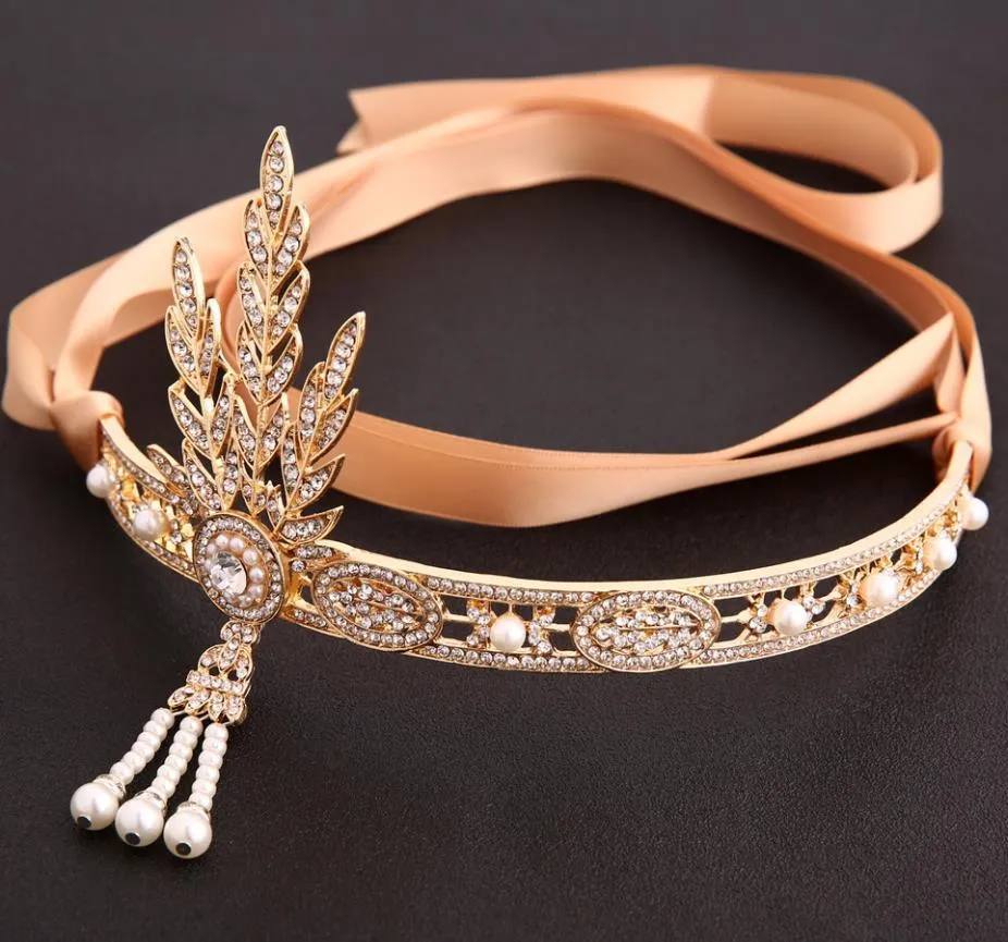 Art Deco Bridal Headband 1920s Flapper Headpiece Met Bladmedaillonparels  Vintage Kostuum Haaraccessoire Van 9,45 € | DHgate, image size:926x865