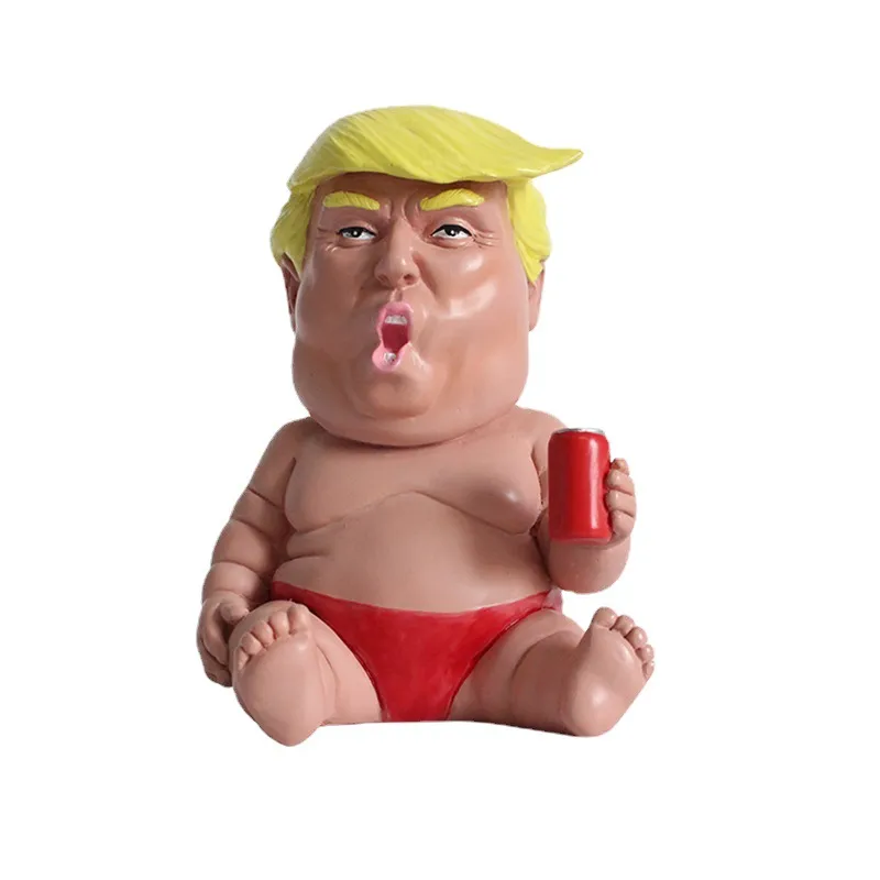 Playful Figure Funny Resin Model Ornaments Trump Figure Collections ...