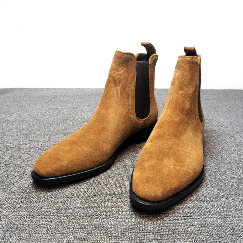 Cizme casual de calitate pentru bărbați, la modă, stil vintage, cu rochie clasică de cowboy, 240703_voghion.com