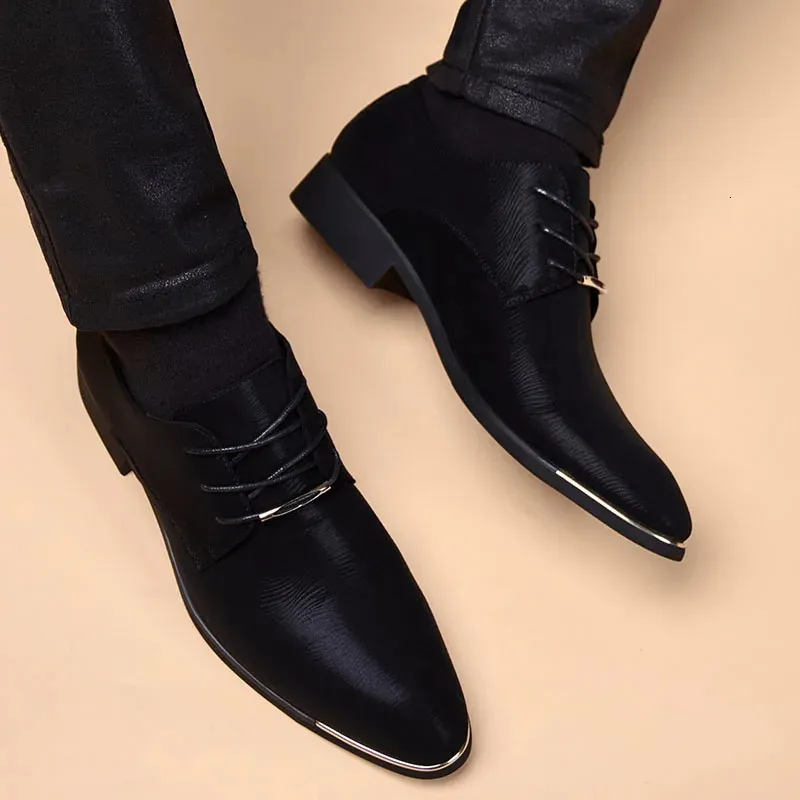 Men's Business Dress Shoes Leather Pumps with Wedge Heel and Open Toe for Formal Events Black from Dhgate Dress Shoes - price 133.92 Men's Business Dress Shoes Leather Pumps with Wedge Heel and Open Toe for Formal Events Black from Dhgate Dress Shoes - price 133.92