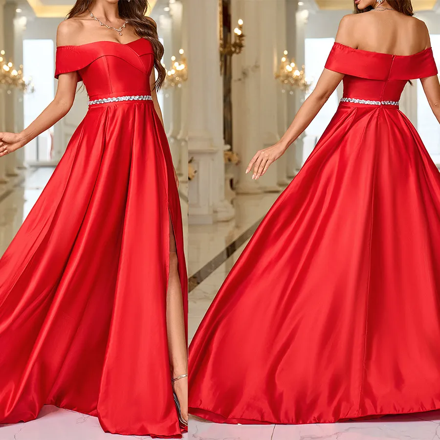 strapless open back dress Off Shoulder Dress main image 1