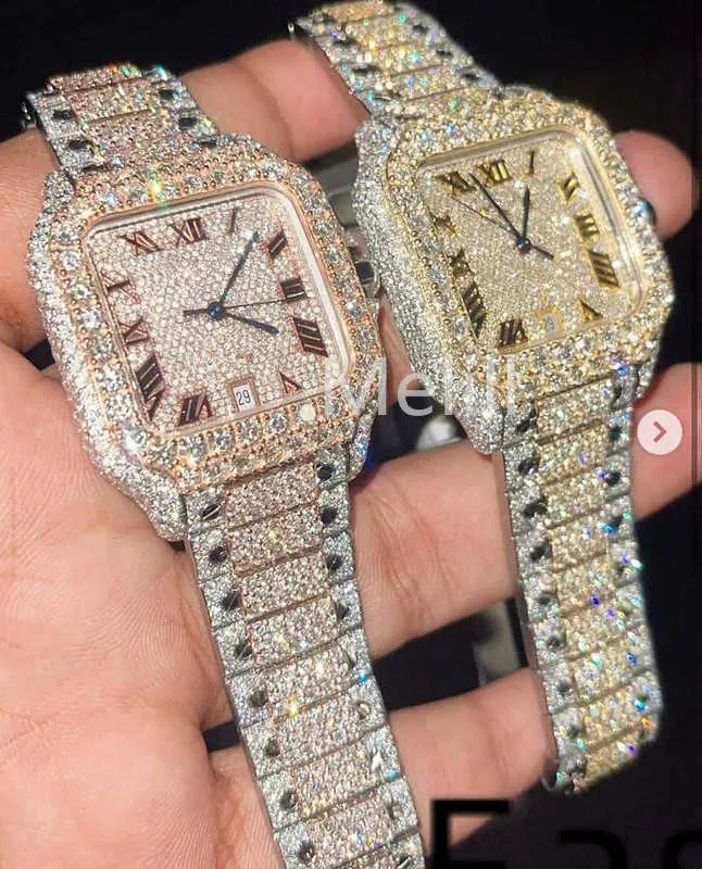 Ahorra a lo Grande en Compras al por Mayor de Reloj De Diamantes Moissanite  Para Hombre Diamante Moissanite Masculino Helado Reloj De Movimiento