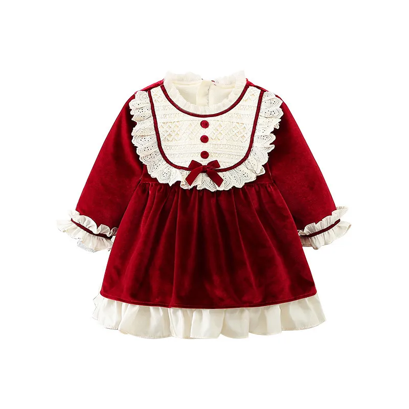 white christmas dresses Black Velvet Baby Christmas Dress: Gold Tulle with Personalized Bag –  HandyyBaby main image 1