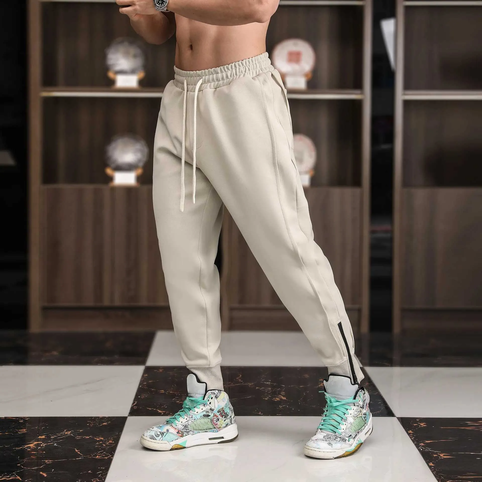 High Quality Mens Cotton Zipper Baggy Ladies Track Pants For Sport Gym Fitness Running And Jogging Sweatpants Bottoms Q240831 From Psychoo 7.27 DHgate.Com