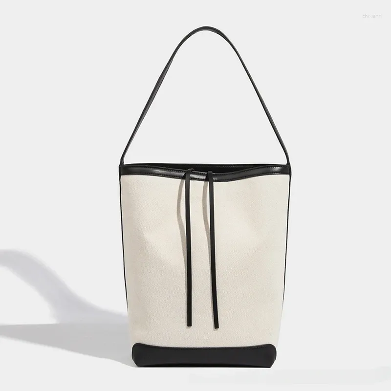 ☆送料・関税込☆EMIS★CANVAS SHOULDER BUCKET BAG★ CANVAS SHOULDER BUCKET BAG-BEIGE - EMIS