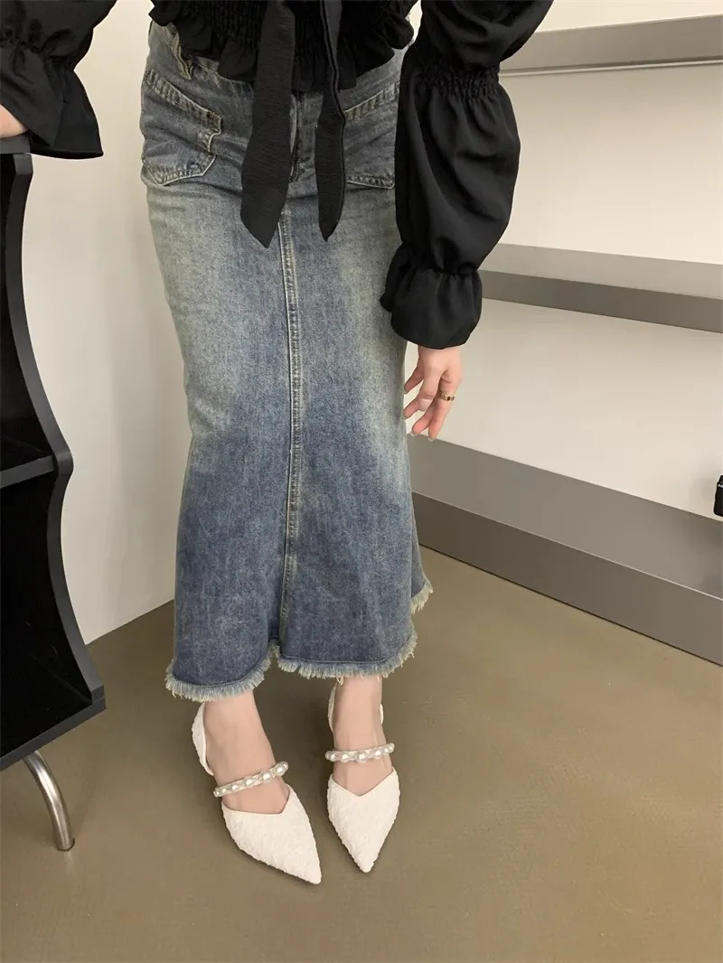 Women's Classic Design Gentle Fashionable Pearl Comfortable Minimalist Vintage Style Shoes Triple White Free shipping_voghion.com