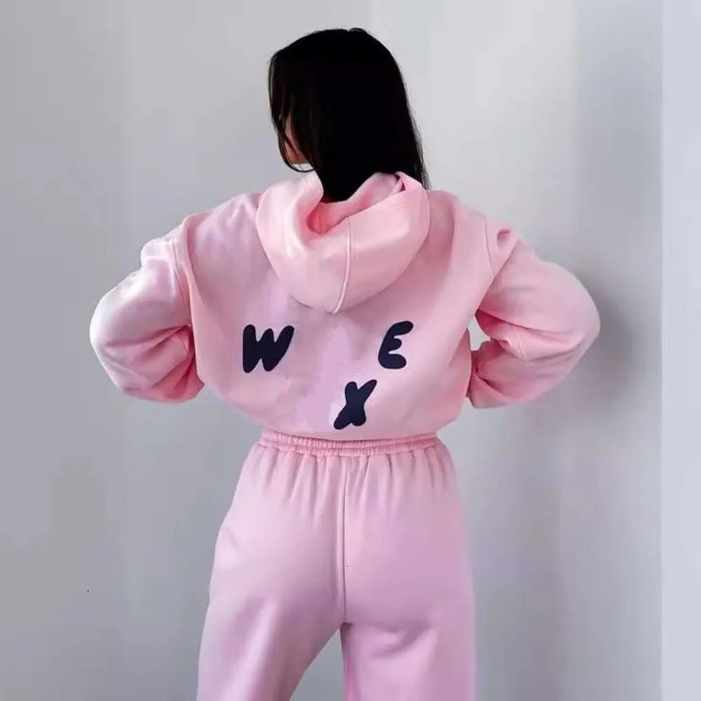 Damen Tracuts Zwee-Stéck Set Designer Nei Hierscht Wanter Laangärm Shorts Hosen Moud Sport Schaumstoff Pullover Kapuzen_voghion.com