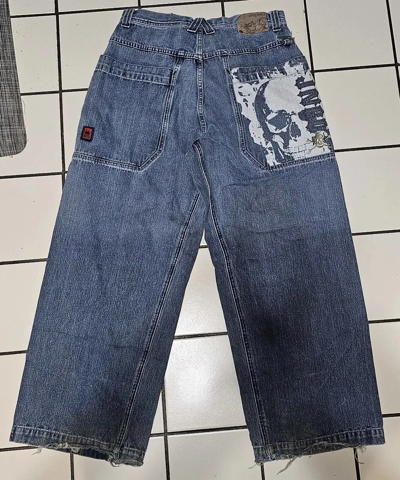Y2K Hip Hop Punk Embroidered Baggy Jeans For Men  From Bian01