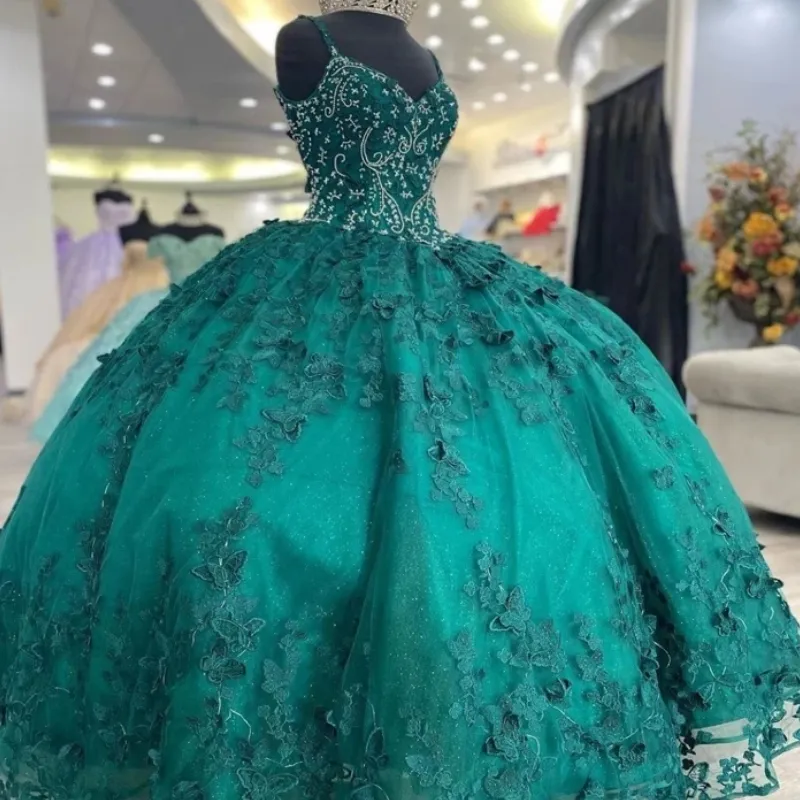 Stunning Emerald Green Quinceanera Dress,Sweet 16 Dress,Emerald Green Ball Gown Y1120