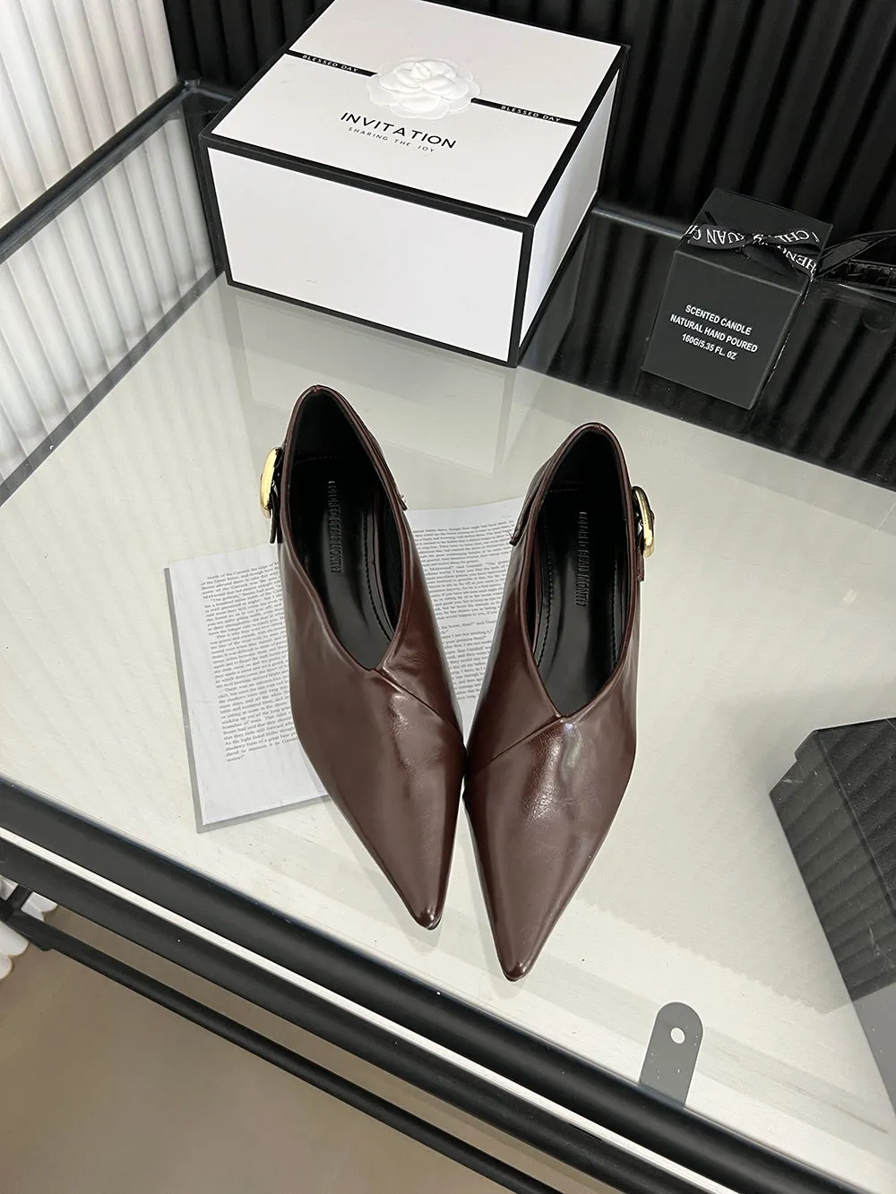 Sapatos De Trabalho Vintage De Lantejoulas Clássicas Femininas