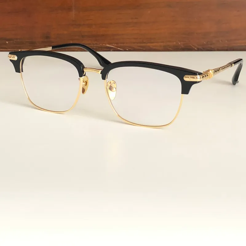 Anteojos Cuadrados Vintage De Oro Negro: Marcos De Gafas De Sol De