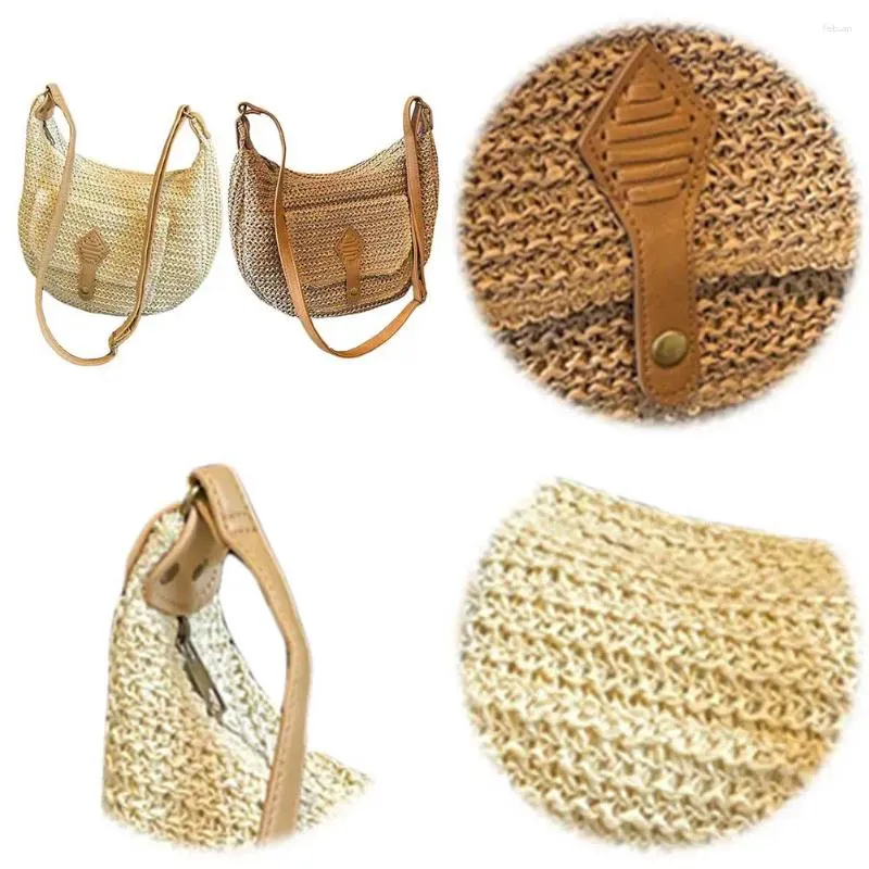 Drawstring Bags Straw Bag With Scarf Straw Beach Tote Bag