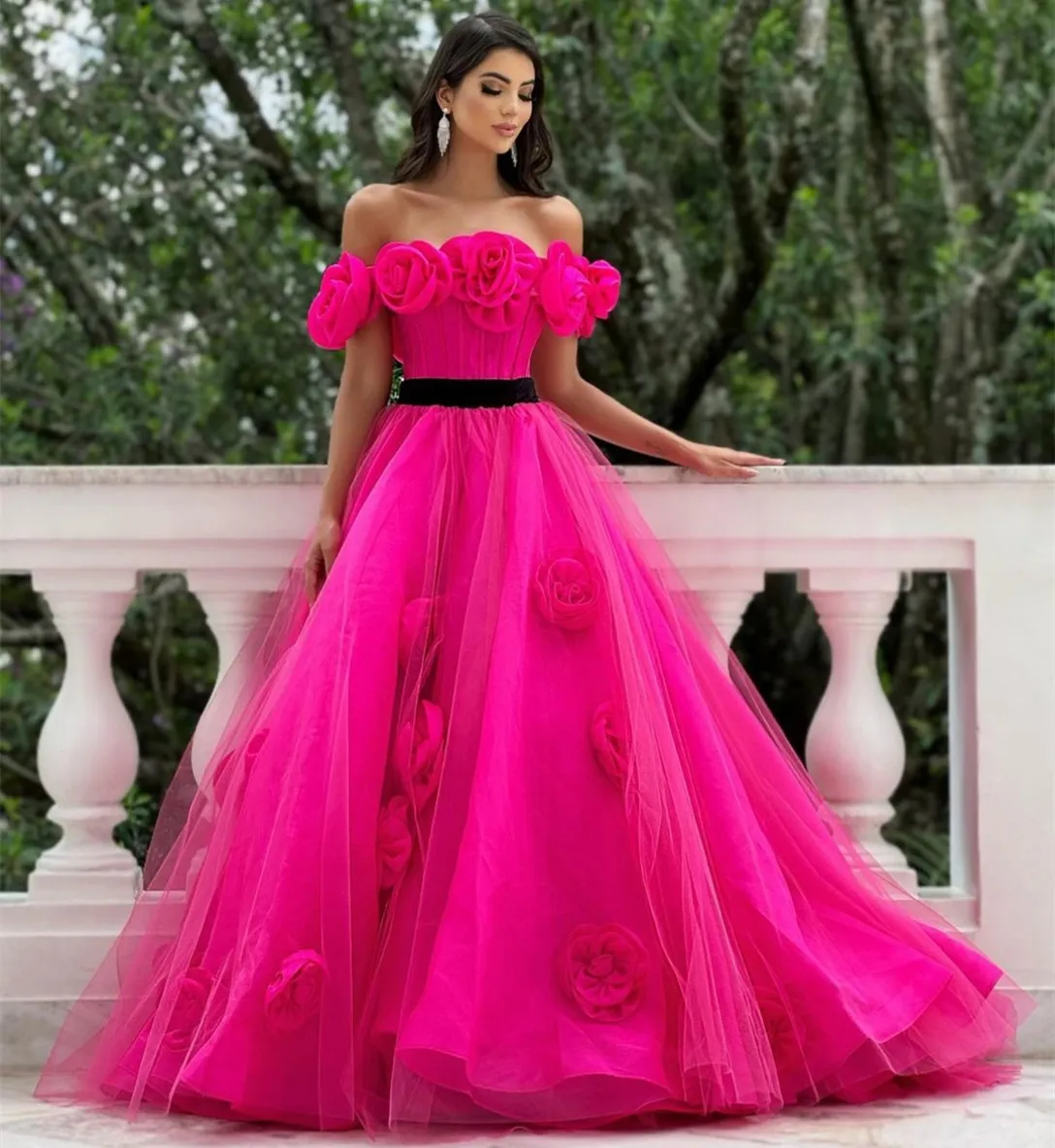 Tul Vestidos Completos Para Mujer Elegante Vestido De Noche De Tul
