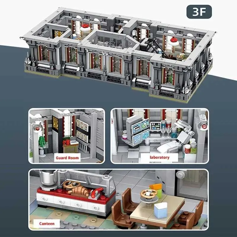 613002 Lunatic Hospital with about 7527±pcs, a MOC set, inspired by