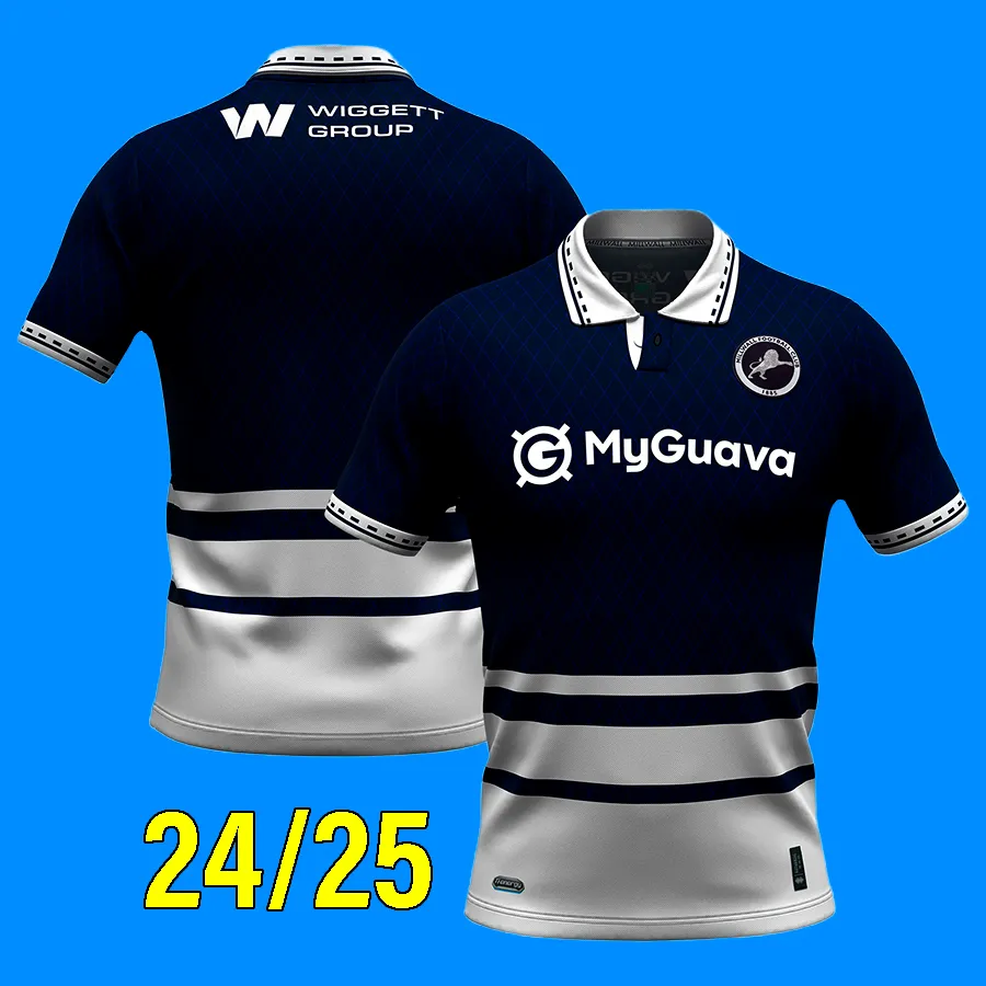 24 25 Millwall Soccer Jersey Home Away Third 2025 2025 Millwall