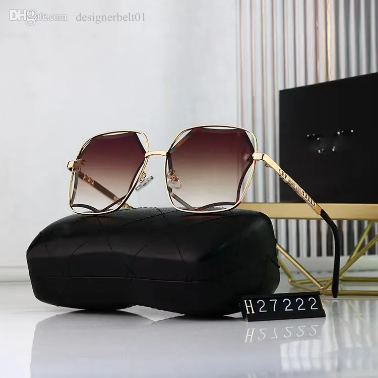 Sunglasses 2024 New Designer Metal Full Frame Rainbow Lens 