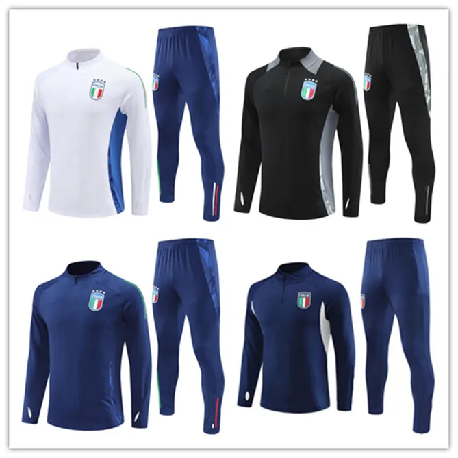 Save Big on Bulk 2024 2025 Football Tracksuit Italian Football Team Jersey  /25 Season Training Suit Set, Lightweight Soccer Jersey Italy, Breathable 