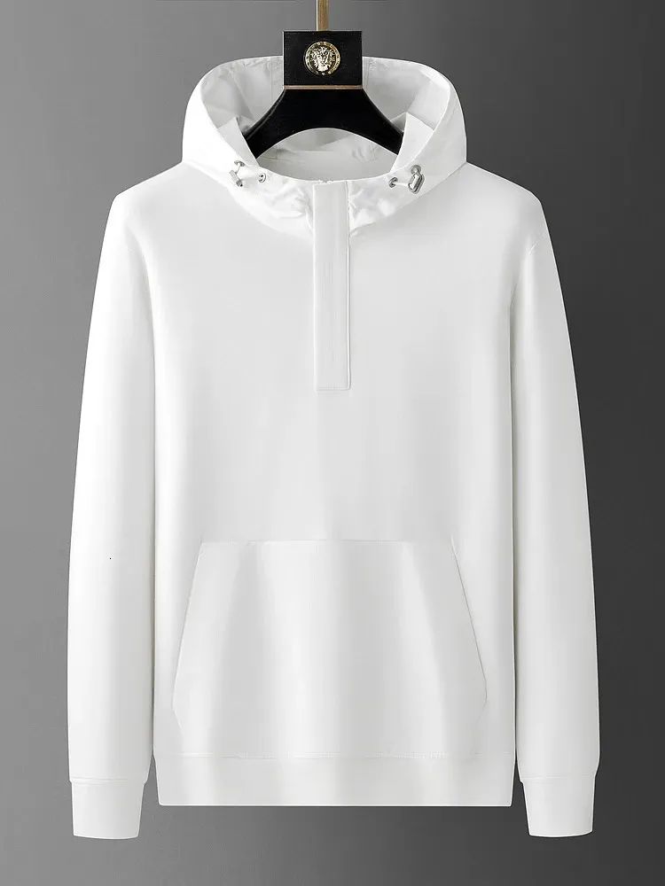 High End Mens Patchwork Funnel Neck Hoodie Lightweight