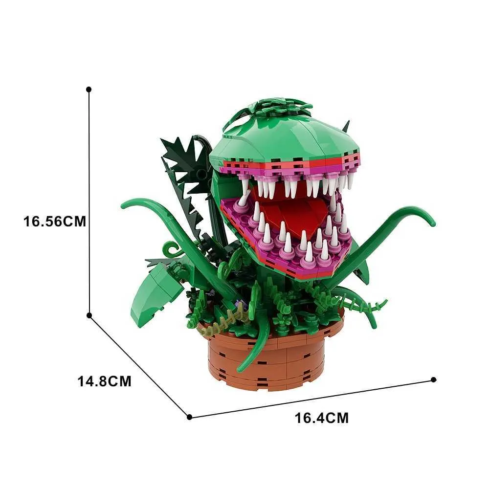 Building Block Flowers Wooden Potted Plants Movie Audrey II Little