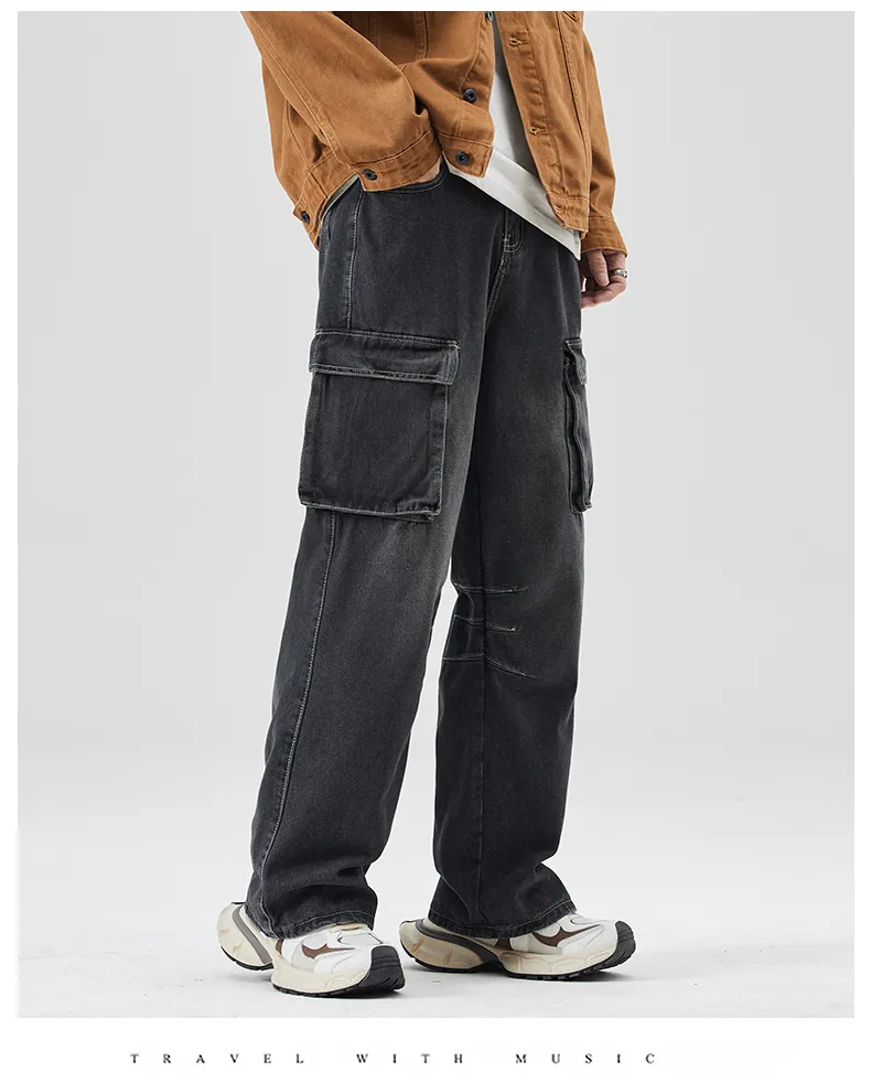 New Trendy Men's American High Street baggy jeans for