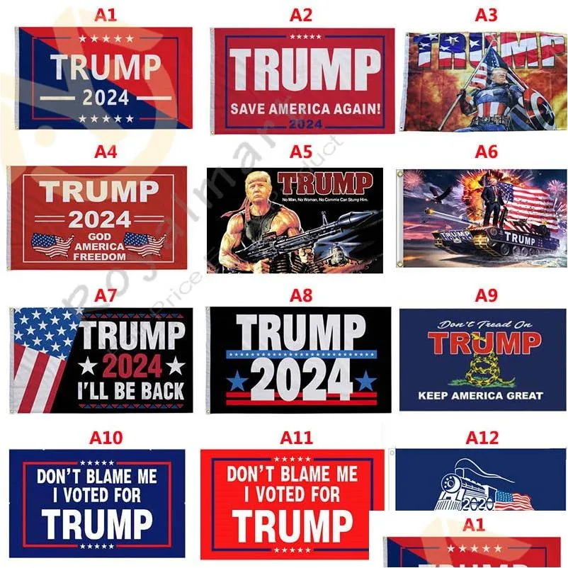 Trump 2024 Banner ‚Take American Back‘ – 98 X 18 Zoll, Polyester, Mit Messingösen Für Innen/Außen