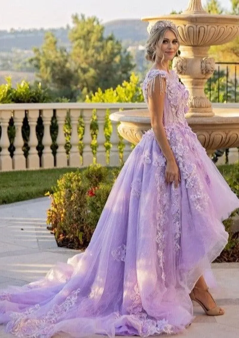 Lilac evening gown clearance