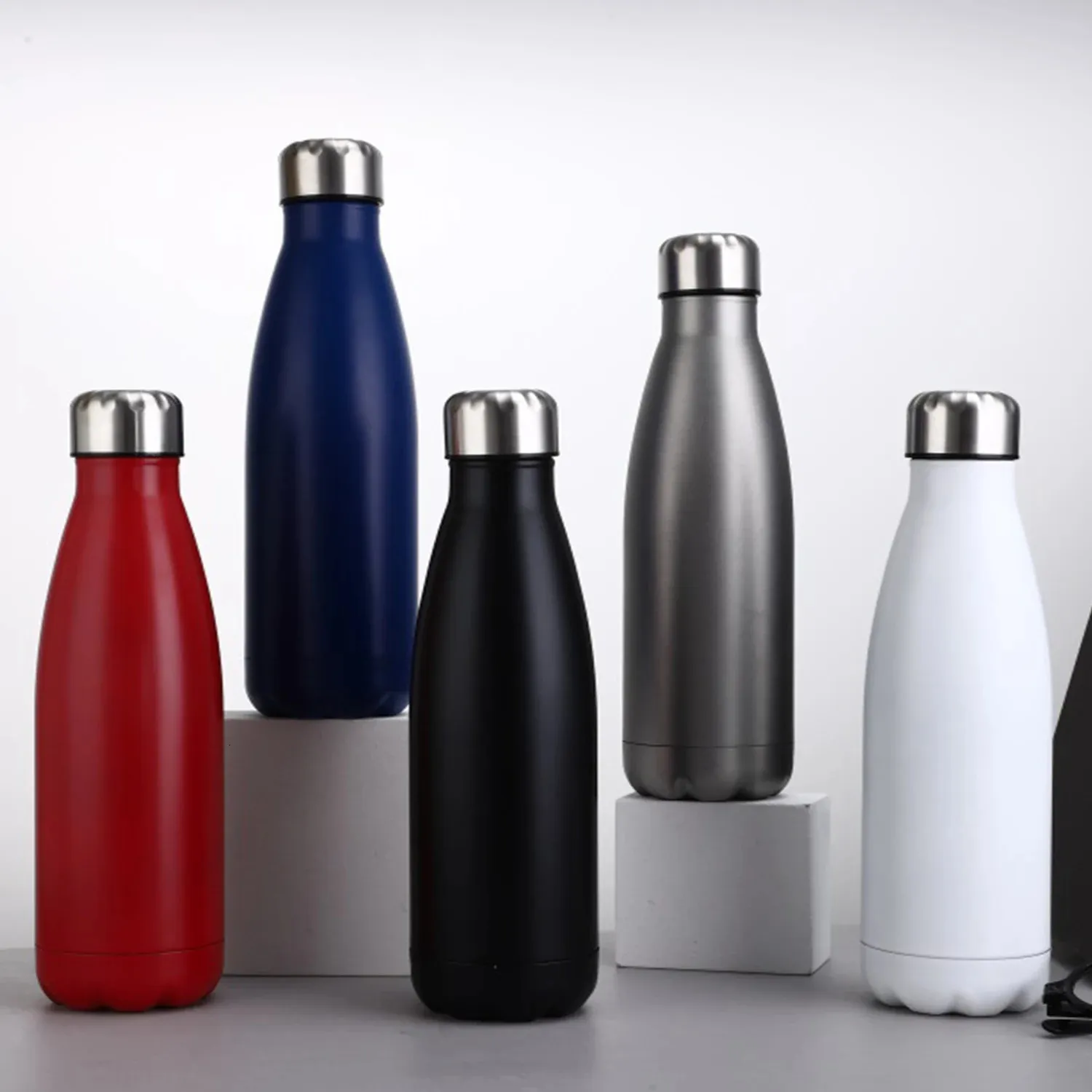 Double Walled Vacuum Insulated Stainless Steel Sport Water Bottle Keep ...