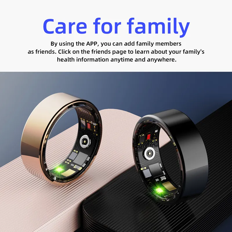 IP68 Waterproof Fitness Ring With Sleep Tracker/Heart Rate/Blood