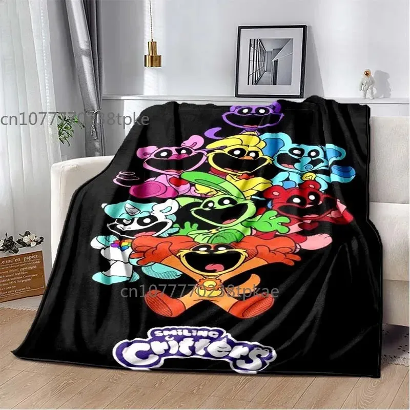 Smiling Critters CATNAP DOGDAY Cartoon Acrylic Throw Blanket